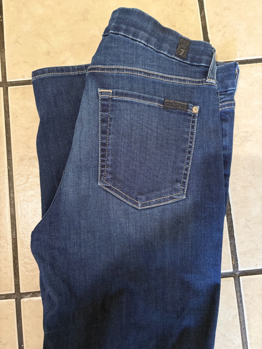 7 For All Mankind Dark Blue Denim Jeans